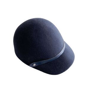Tirabasso Women's Horseback Riding Hat Round Head Shape Wool Black
